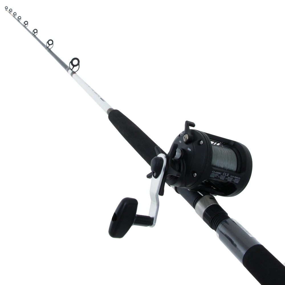 Okuma Classic XT 300LX Levelwind Left Hand Overhead Boat Combo With Line 6ft 8-12kg 1pc 1 Okuma Classic XT 300LX Levelwind Left Hand Overhead Boat Combo With Line 6ft 8-12kg 1pc