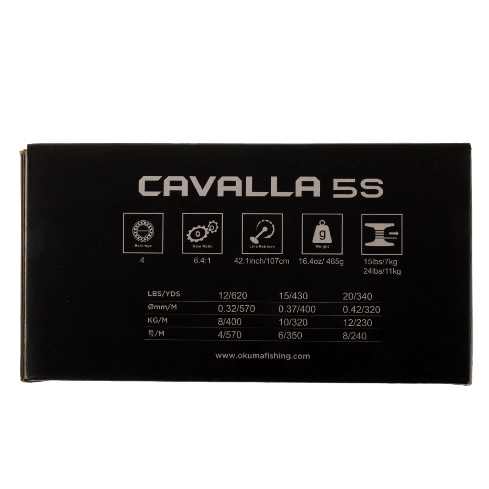 Okuma Cavalla 5 4BB High Speed Reel Silver 2 Okuma Cavalla 5 4BB High Speed Reel Silver - Image 2