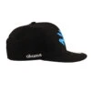 Okuma Motif Flat Peak Cap Black