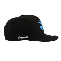 Okuma Motif Flat Peak Cap Black