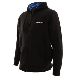 Okuma Motif Full-Zip Hoodie Black