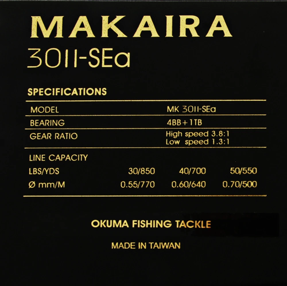 Okuma Makaira 30 SEa 2-Speed Lever Drag Game Reel Gunsmoke 2 Okuma Makaira 30 SEa 2-Speed Lever Drag Game Reel Gunsmoke - Image 2