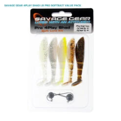 Okuma Aria 30a Freshwater Package 6ft 6in 4pc -Okuma savage gear 4play shad lb pro softbait value pack